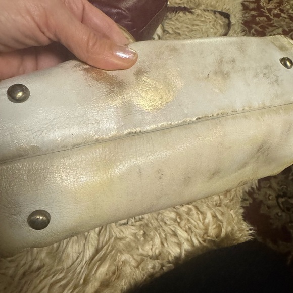 Patricia Nash extra large genuine leather shopper bag beige gold very good. - Picture 10 of 10